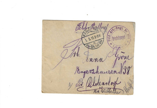 Germany 1915 feldpost cover - germany,