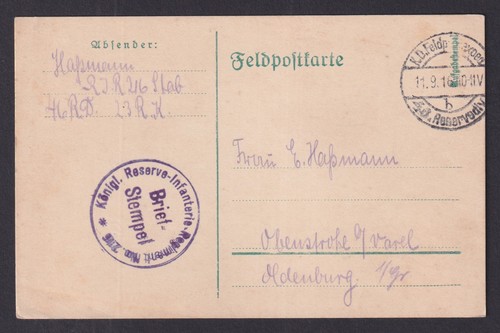 Wwi german feldpost 1916 - german,