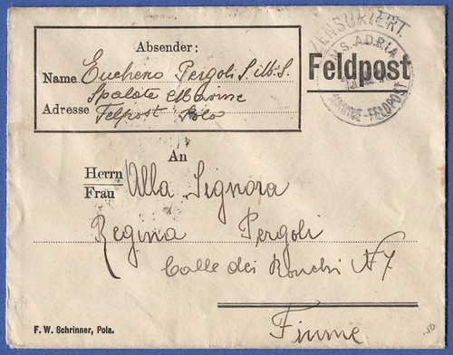 Austria wwi field post cover - austria,